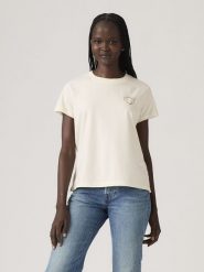 Levi's Koszulka w kolorze kremowym rozmiar: M. Brązowe bluzki Levi's®, m, bez wzorów, z bawełny, bez kołnierzyka, bez ramiączek. Za 79.77 zł.