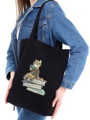 BAGmori Torebka w kolorze czarnym - 35 x 40 x 8 cm rozmiar: onesize. Czarne torby na ramię BAGmori, bez wzorów, z bawełny, na ramię, bez dodatków. Za 30.99 zł.