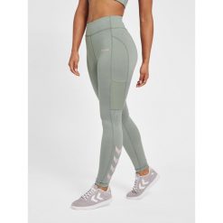 Damskie legginsy mid-rise Hummel MT Chipo. Zielone legginsy Hummel, xs, bez wzorów. Za 138.50 zł.
