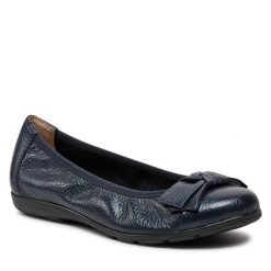 Baleriny Caprice. Niebieskie baleriny Caprice, bez wzorów, bez obcasa. Za 249.99 zł.