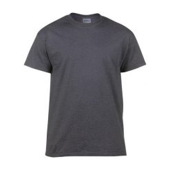 Ciężka Bawełniana Koszulka Z Krótkim Rękawem Dla Dorosłych Unisex. Szare bluzki GILDAN, xl, bez wzorów, z bawełny, sportowe, bez kołnierzyka, bez ramiączek. Za 30.99 zł.