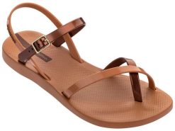 Sandały plażowe damskie Ipanema Fashion Sandal VIII FEM. Brązowe sandały Ipanema, bez wzorów, z gumy, bez obcasa, na płaskiej podeszwie, bez zapięcia. Za 86.24 zł.