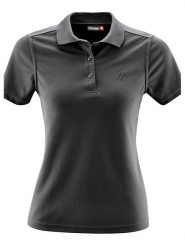 Maier Sports Funkcyjna koszulka polo "Ulrike" w kolorze czarnym rozmiar: 36. Czarne koszulki polo Maier Sports, bez wzorów, z materiału, bez kołnierzyka, bez ramiączek. Za 96.83 zł.