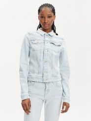 Tommy Jeans Kurtka jeansowa Vivianne DW0DW17659 Błękitny Slim Fit. Niebieskie kurtki Tommy Jeans, l, bez wzorów, z bawełny, bez kaptura. Za 349.99 zł.