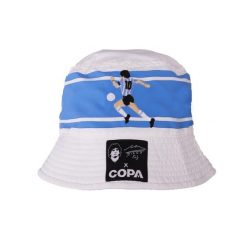 Kapelusz wędkarza dla dorosłych - Haft Maradona x COPA Argentyna - Niebieski. Niebieskie kapelusze COPA FOOTBALL, bez wzorów. Za 126.73 zł.