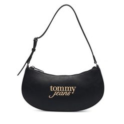 Torebka Tommy Jeans. Czarne torebki klasyczne Tommy Jeans, bez wzorów, z jeansu, bez dodatków. Za 329.99 zł.