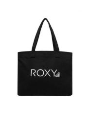 Roxy Torebka Go For It ERJBT03405 Czarny. Czarne shopper Roxy, bez wzorów, z materiału, bez dodatków. Za 109.99 zł.