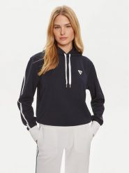 Guess Bluza V4GQ01 KBFB2 Granatowy Regular Fit. Niebieskie bluzy Guess, xl, z aplikacjami, z syntetyku, bez kaptura. Za 229.99 zł.