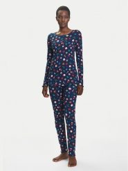 United Colors Of Benetton Piżama 3SUP3P03N Granatowy Regular Fit. Niebieskie piżamy United Colors of Benetton, bez wzorów, z bawełny, bez ramiączek. Za 239.99 zł.