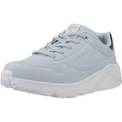 Buty SKECHERS UNO LITE-METALLIC MO Niebieski. Niebieskie trekkingi Skechers, z materiału, trekkingowe. Za 188.99 zł.