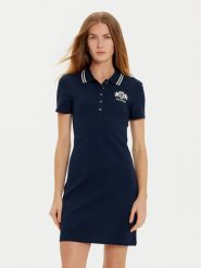 Tommy Hilfiger Sukienka codzienna Varsity WW0WW43841 Granatowy Slim Fit. Niebieskie sukienki TOMMY HILFIGER, na co dzień, xl, bez wzorów, z bawełny, bez kołnierzyka, bez ramiączek, proste. Za 379.99 zł.