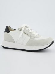 Paul Green Skórzane sneakersy w kolorze biało-kremowym rozmiar: 38. Białe trampki Paul Green, bez wzorów, bez zapięcia. Za 419.24 zł.