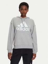 Adidas Bluza Essentials Big Logo IC9865 Szary Loose Fit. Szare bluzy Adidas, s, bez wzorów, z bawełny, bez kaptura. Za 169.99 zł.