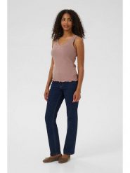 Kaffe Top w kolorze beżowym rozmiar: M. Brązowe topy Kaffe, m, bez wzorów, z koronki, bez kołnierzyka, bez ramiączek. Za 56.99 zł.