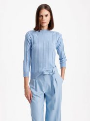 BGN Sweter w kolorze błękitnym rozmiar: 38. Niebieskie swetry BGN, bez wzorów, bez ramiączek. Za 100.99 zł.