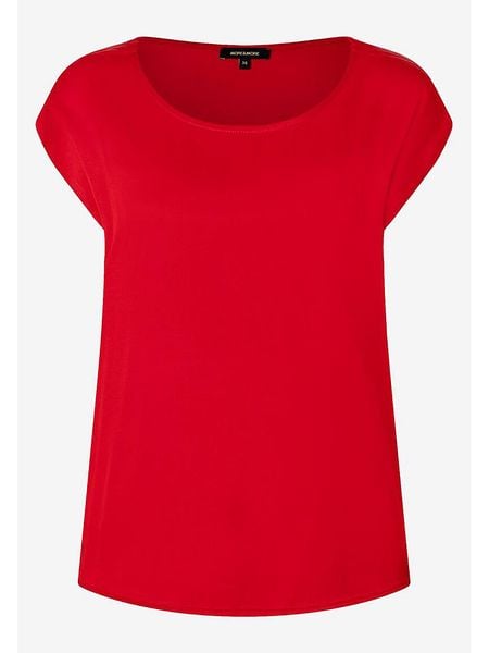 More & More Koszulka w kolorze czerwonym rozmiar: 38. Czerwone bluzki More & More, bez wzorów, bez kołnierzyka, bez ramiączek. Za 121.80 zł.
