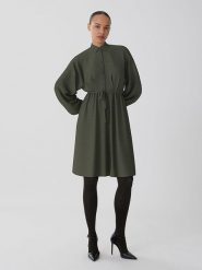Vila Sukienka "Visurashil" w kolorze khaki rozmiar: 36. Brązowe sukienki Vila, bez wzorów, z tkaniny, bez kołnierzyka, bez ramiączek, midi. Za 136.45 zł.