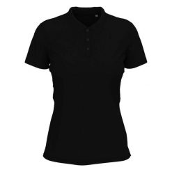 Damska Koszulka Polo Ze Stretchem. Czarne bluzki STEDMAN, bez wzorów, bez kołnierzyka, bez ramiączek. Za 106.99 zł.