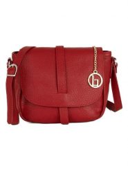 Lia Biassoni Skórzana torebka "Mella" w kolorze czerwonym - 24 x 20 x 9 cm rozmiar: onesize. Czerwone torby na ramię Lia Biassoni, bez wzorów, z materiału, na ramię, bez dodatków. Za 260.99 zł.