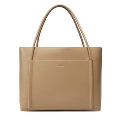 Torebka Calvin Klein. Brązowe torebki klasyczne Calvin Klein, bez wzorów, bez dodatków. Za 409.99 zł.