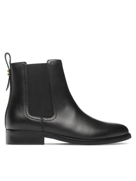 Coach Sztyblety Maeve Lth Bootie CN143 Czarny. Czarne botki Coach, bez wzorów, ze skóry, bez obcasa, na płaskiej podeszwie, bez zapięcia. Za 889.99 zł.