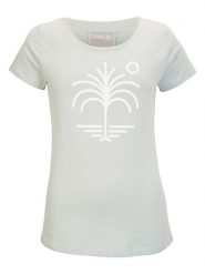 G.I.G.A. Koszulka w kolorze turkusowym rozmiar: 42. Niebieskie bluzki G.I.G.A., bez wzorów, z bawełny, bez kołnierzyka, bez ramiączek. Za 43.99 zł.