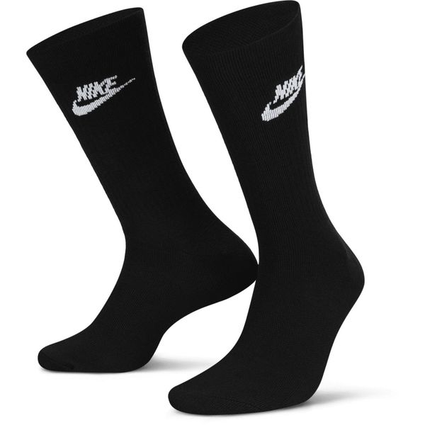 SKARPETY Nike Sportswear Everyday. Czarne skarpety Nike, bez wzorów, z materiału. Za 76.99 zł.