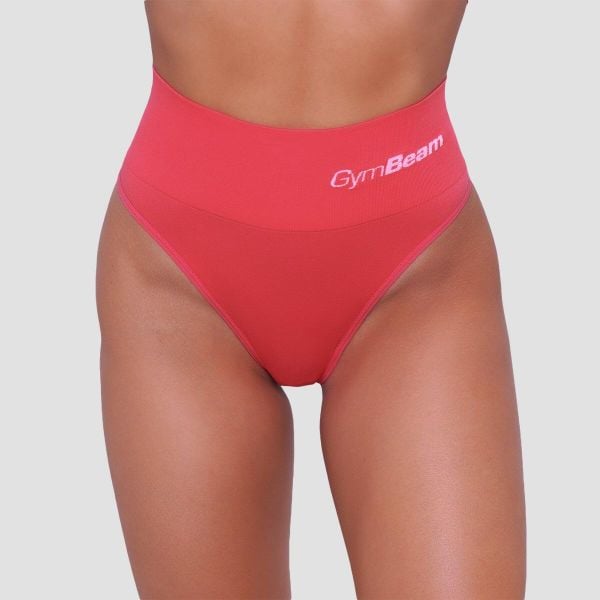 Figi damskie brazylijskie bezszwowe 2Pack. Czerwone figi GYMBEAM, s, bez wzorów, z elastanu. Za 53.90 zł.