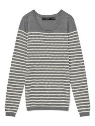 Vero Moda Sweter w kolorze szarym rozmiar: M. Szare swetry Vero Moda, m, bez wzorów, z bawełny, bez ramiączek. Za 105.63 zł.