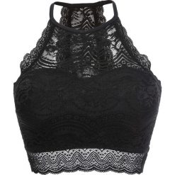 Biustonosz bustier bokserka: MUST HAVE bonprix czarny. Czarne biustonosze bonprix, bez wzorów, z koronki. Za 49.99 zł.