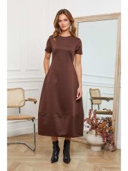 Joséfine Sukienka "Lioris" w kolorze brązowym rozmiar: M. Brązowe sukienki Joséfine, na co dzień, m, bez wzorów, bez kołnierzyka, bez ramiączek, maxi, proste. Za 131.12 zł.