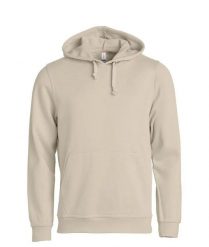 Clique Basic Hoody bluza z kapturem unisex light khaki. Zielone bluzy CLIQUE, xl, bez wzorów, z bawełny, z kapturem. Za 173.55 zł.