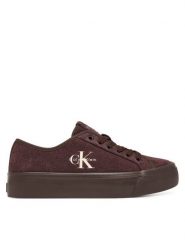 Calvin Klein Tenisówki Vulc Flatf Laceup Suede HW0HW03088 Bordowy. Czerwone trampki Calvin Klein, bez wzorów, ze skóry, bez zapięcia. Za 409.99 zł.