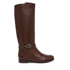 Oficerki LAUREN RALPH LAUREN. Brązowe kozaki Lauren Ralph Lauren, bez obcasa, na płaskiej podeszwie, bez zapięcia. Za 1,299.00 zł.
