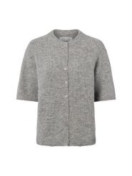 Samsøe Samsøe kardigan z zawartością alpaki - Saanoura Kobiety szary, S. Szare kardigany Samsøe & Samsøe, s, bez wzorów, z wełny. Za 429.95 zł.