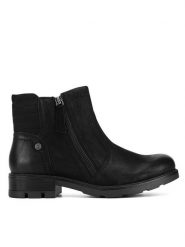 Go Soft Botki WI23-DEMETRA-21 Czarny. Czarne botki GO SOFT, bez wzorów, z nubiku, bez obcasa, na płaskiej podeszwie, bez zapięcia. Za 155.99 zł.
