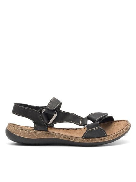 Go Soft Sandały CEO-WI23-4773-05 Czarny. Czarne sandały GO SOFT, bez wzorów, ze skóry, bez obcasa, na płaskiej podeszwie, bez zapięcia. Za 179.99 zł.
