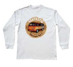 VW T2 — bluzka z długim rękawem (Rozmiar: 9 - 11 lat; Kolor koszulki: biały; Rodzaj nadruku: VW T2). Białe bluzki nikiniki, s, bez wzorów, z bawełny, wakacyjne, bez kołnierzyka, bez ramiączek. Za 69.00 zł.
