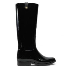 Kalosze Tommy Hilfiger. Czarne kalosze TOMMY HILFIGER, bez wzorów. Za 259.99 zł.