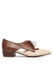 Hispanitas Półbuty BHV264628 C001 Écru. Czółenka Hispanitas, bez wzorów, ze skóry, bez obcasa, na obcasie, bez zapięcia. Za 609.99 zł.