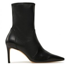 Botki Stuart Weitzman. Czarne botki Stuart Weitzman, bez wzorów, bez obcasa, na szpilce, bez zapięcia. Za 2,539.00 zł.