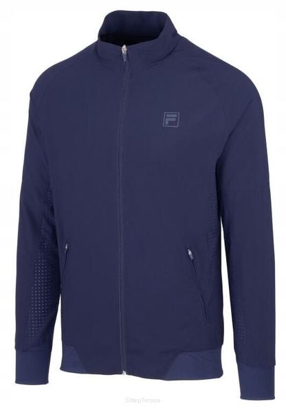 Bluza tenisowa Fila Jacket Aston. Niebieskie bluzy Fila, l, bez wzorów, z materiału, bez kaptura. Za 264.99 zł.