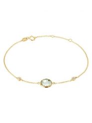 DIA DIAMONDS Pozłacana bransoletka z diamentami i ametystem rozmiar: onesize. Zielone bransoletki DIA DIAMONDS, z ametystem, pozłacane. Za 184.95 zł.