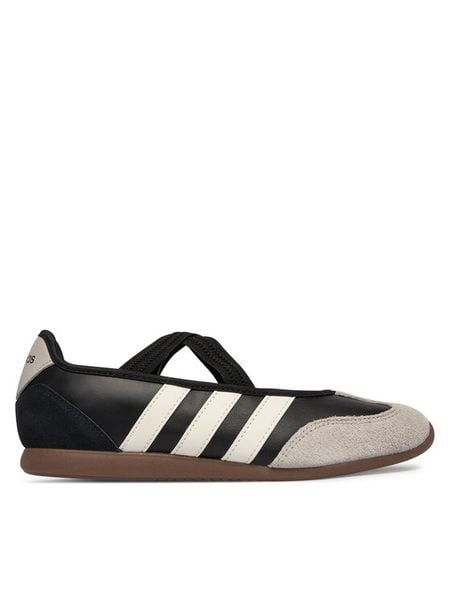 Adidas Baleriny Barreda Mary Jane HQ7401 Czarny. Czarne baleriny Adidas, bez wzorów, ze skóry, bez obcasa. Za 237.99 zł.