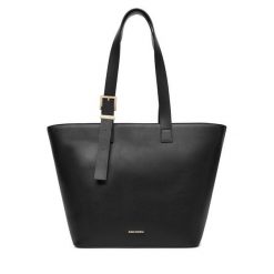 Torebka Gino Rossi. Czarne shopper Gino Rossi, bez wzorów, bez dodatków. Za 329.99 zł.