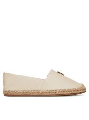 Tommy Hilfiger Espadryle Th Logo Leather Espadrille FW0FW08540 Beżowy. Brązowe espadryle TOMMY HILFIGER, bez wzorów, ze skóry, bez obcasa, bez zapięcia. Za 319.99 zł.