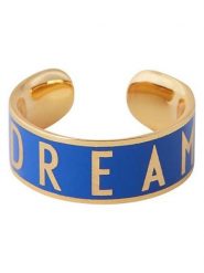 Design Letters Pozłacany pierścionek "Dream" rozmiar: onesize. Niebieskie pierścionki Design Letters, pozłacane. Za 141.52 zł.