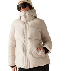 Damska Kurtka Narciarska Milleu Padded Ski Jacket. Brązowe kurtki narciarskie Dare 2b, m, bez wzorów, z materiału, z kapturem, narciarskie. Za 248.99 zł.