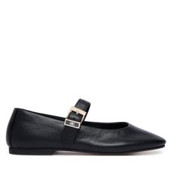Baleriny Tommy Hilfiger. Czarne baleriny TOMMY HILFIGER, bez wzorów, bez obcasa. Za 529.99 zł.