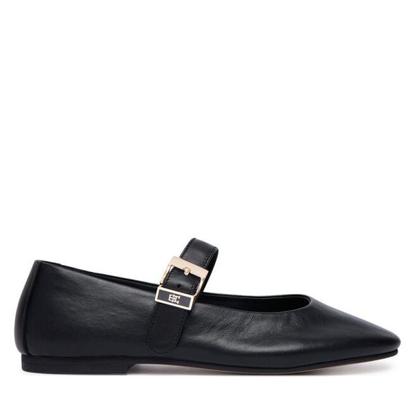 Baleriny Tommy Hilfiger. Czarne baleriny TOMMY HILFIGER, bez wzorów, bez obcasa. Za 477.99 zł.